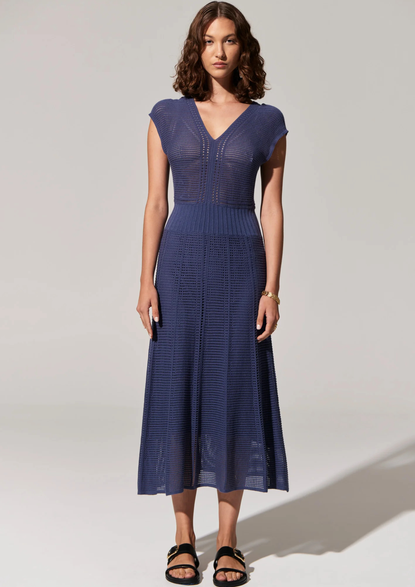 POL - Paco Knit Dress - Blue