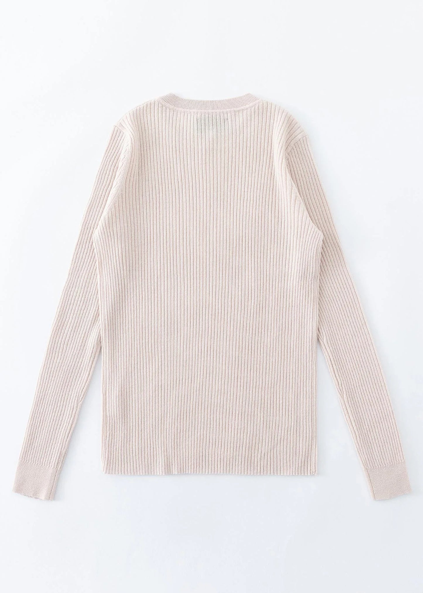 Alete Threads - Vespa Ribbed Long Sleeve Crew - Chalk