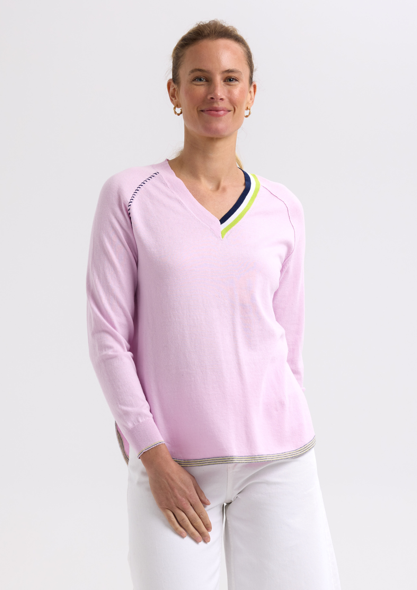 ZP7716 Round Bottom V Jumper - Lilac