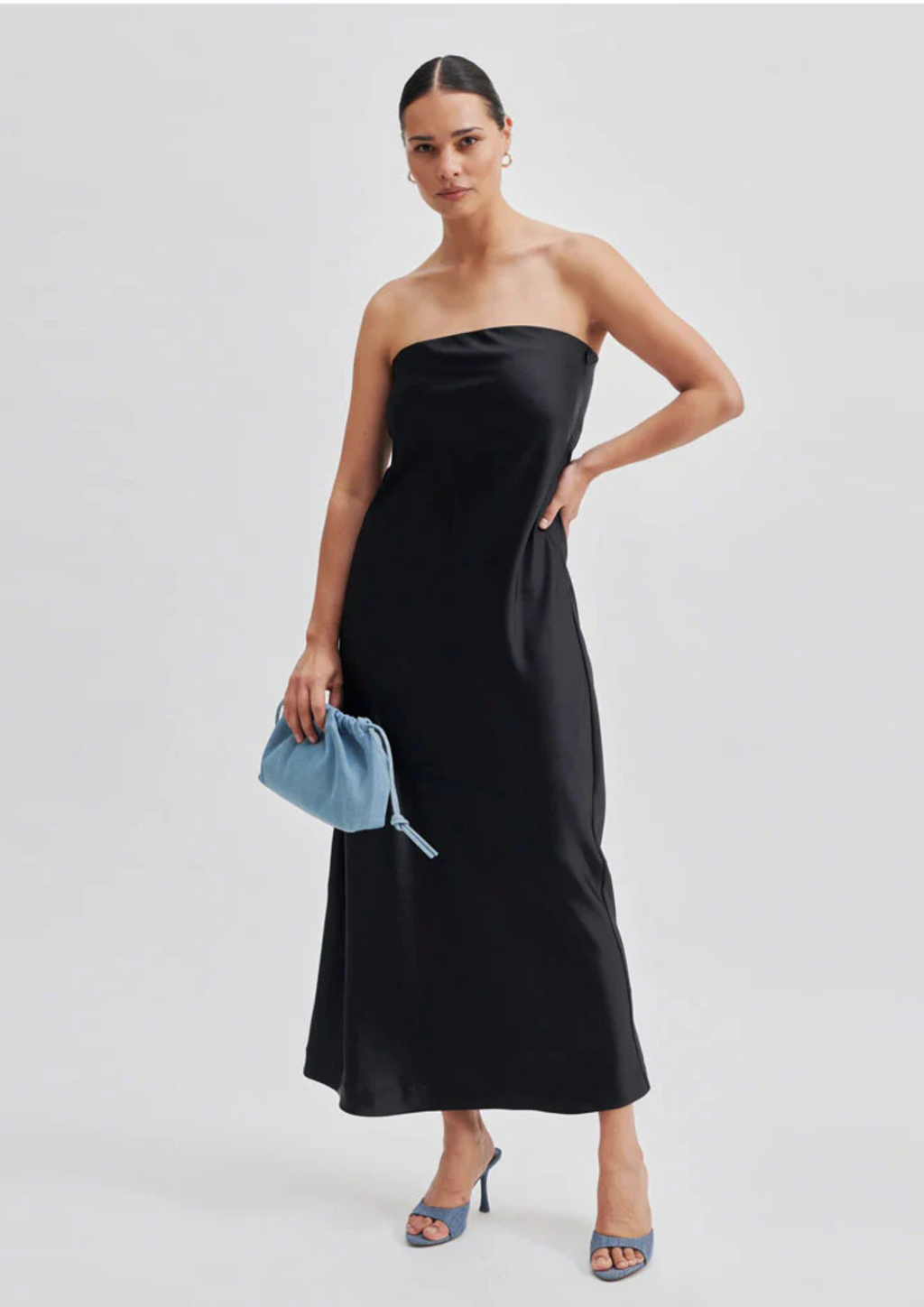 Second Female - Odile Sateen Tube Dress -Black