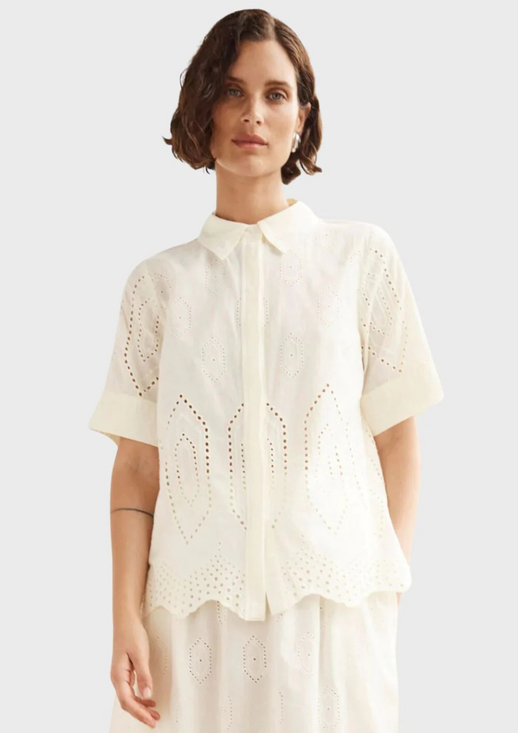 Zoe Kratzmann Pixel Broderie Top - Cream