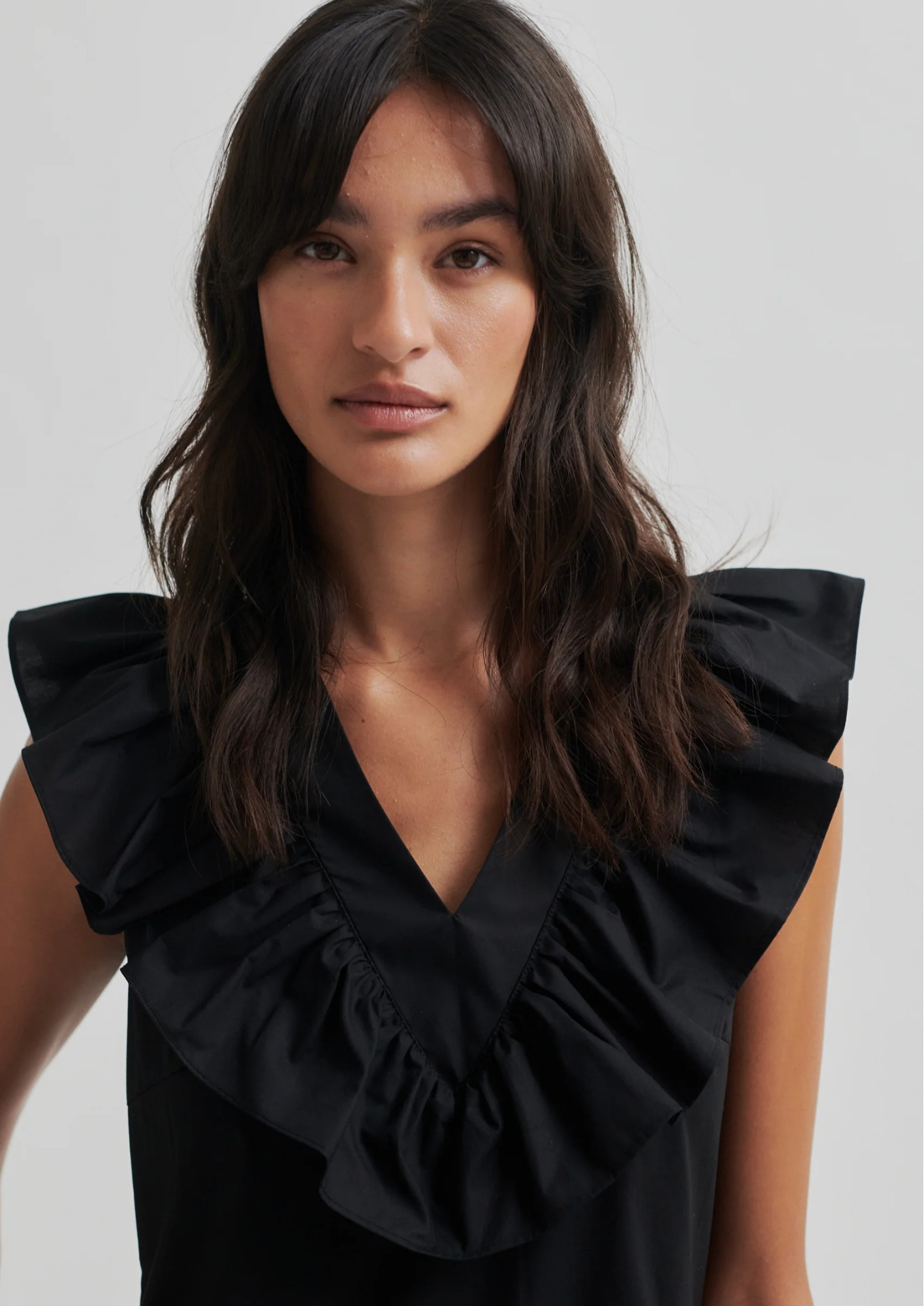 Second Female Zana Ruffle Detail Dress - Black