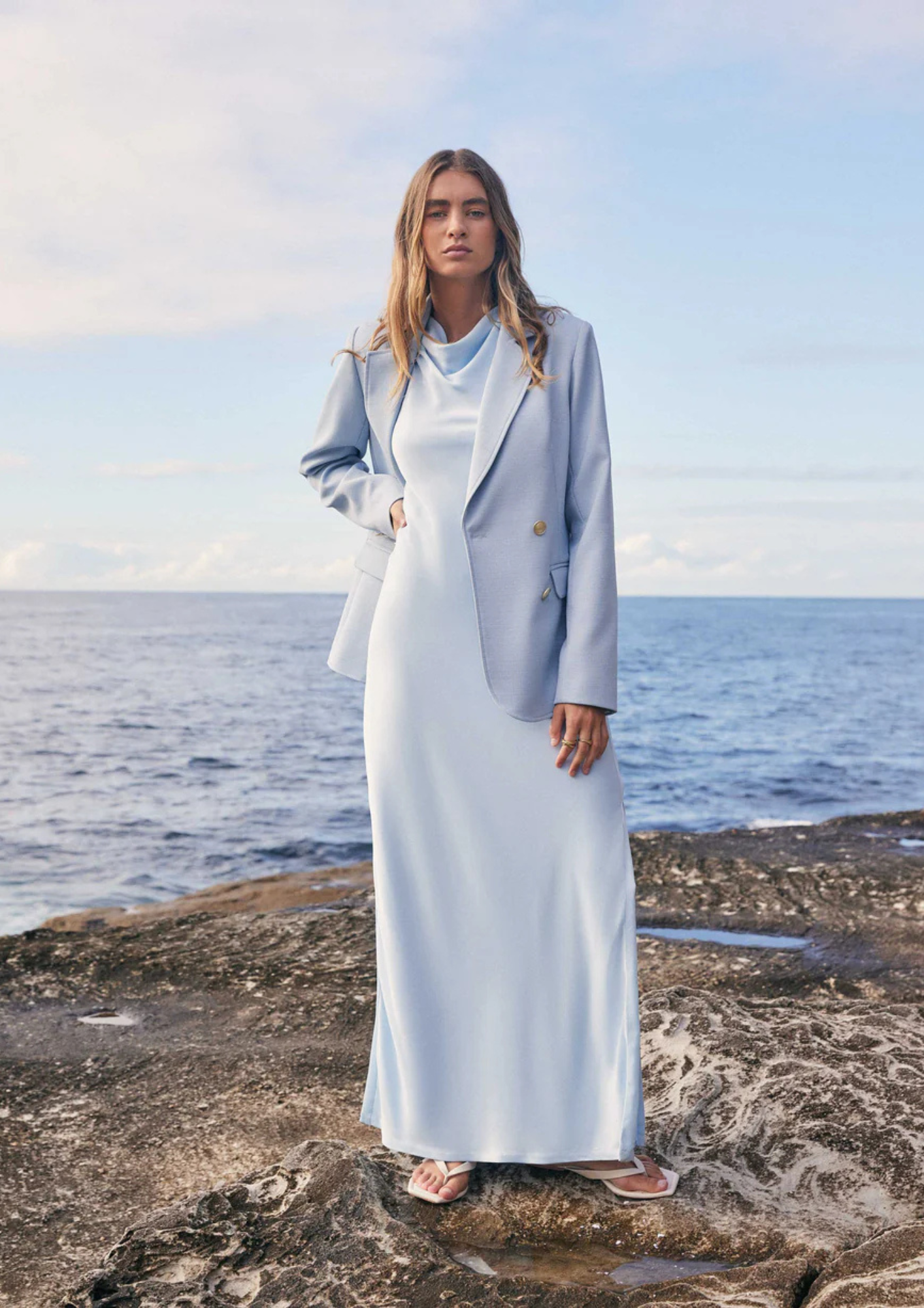 Esmaee Pivot Blazer - Sky