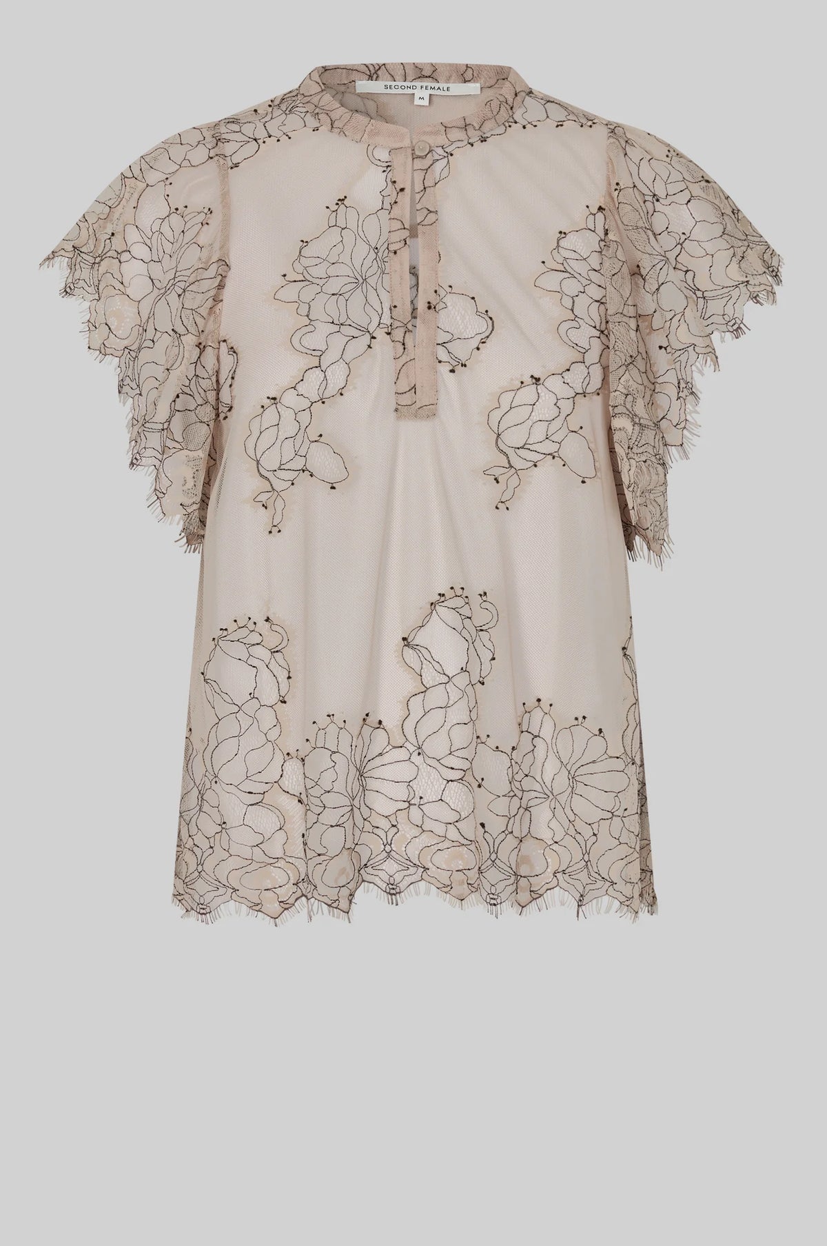 Second Female Savoya Lace blouse Plaza Taupe