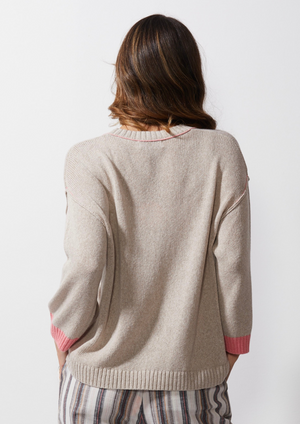 LC Chunky Linen Cardi - Flax