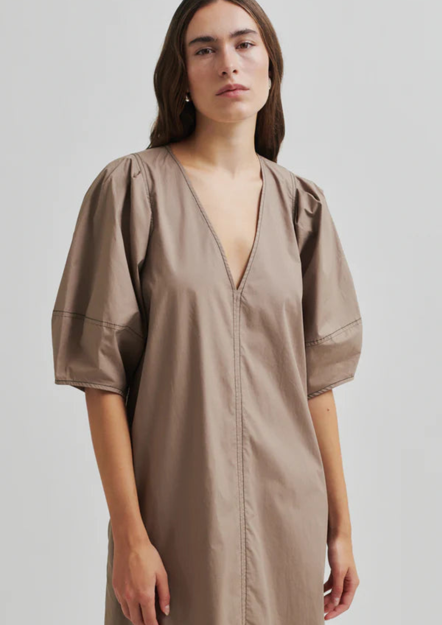 Second Female Larkini Cotton Dress - Fossil