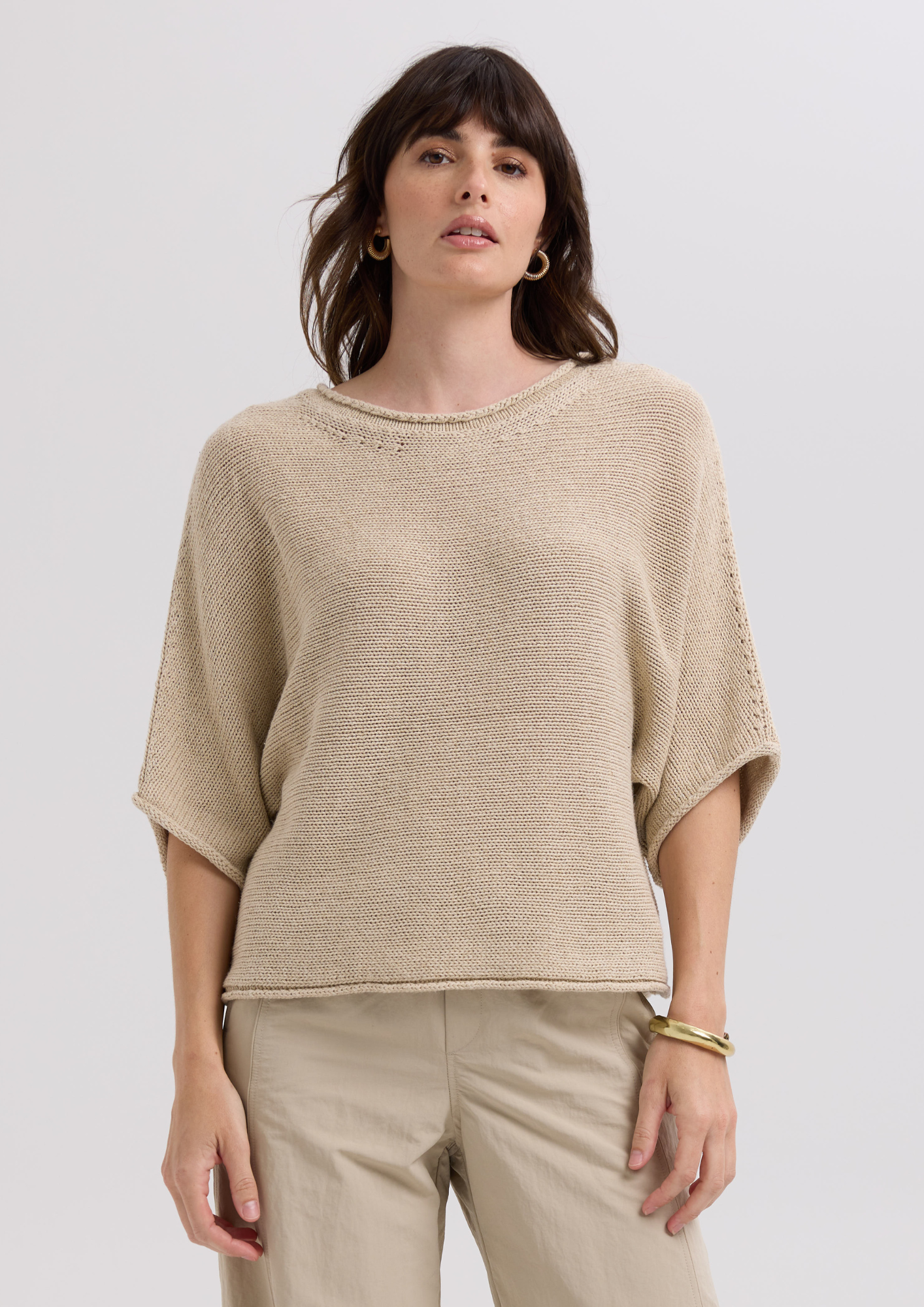 Textured Jumper Natural Knit Top - LC7764