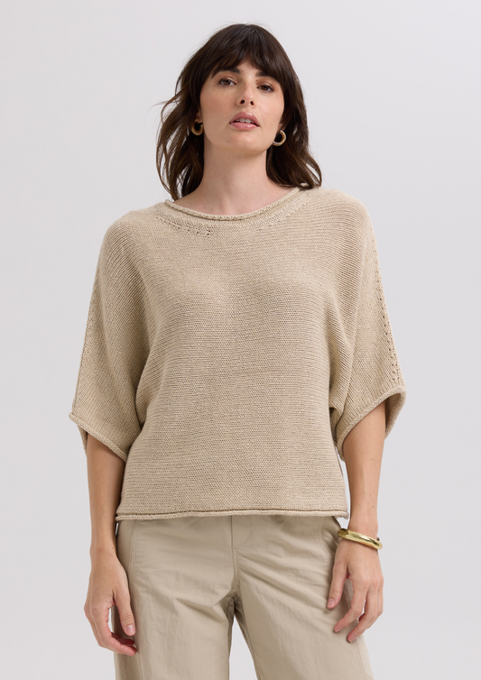 Textured Jumper Natural Knit Top - LC7764