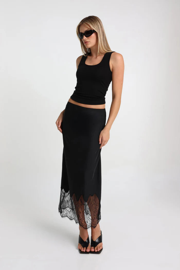 Madison Luella Black lace Skirt