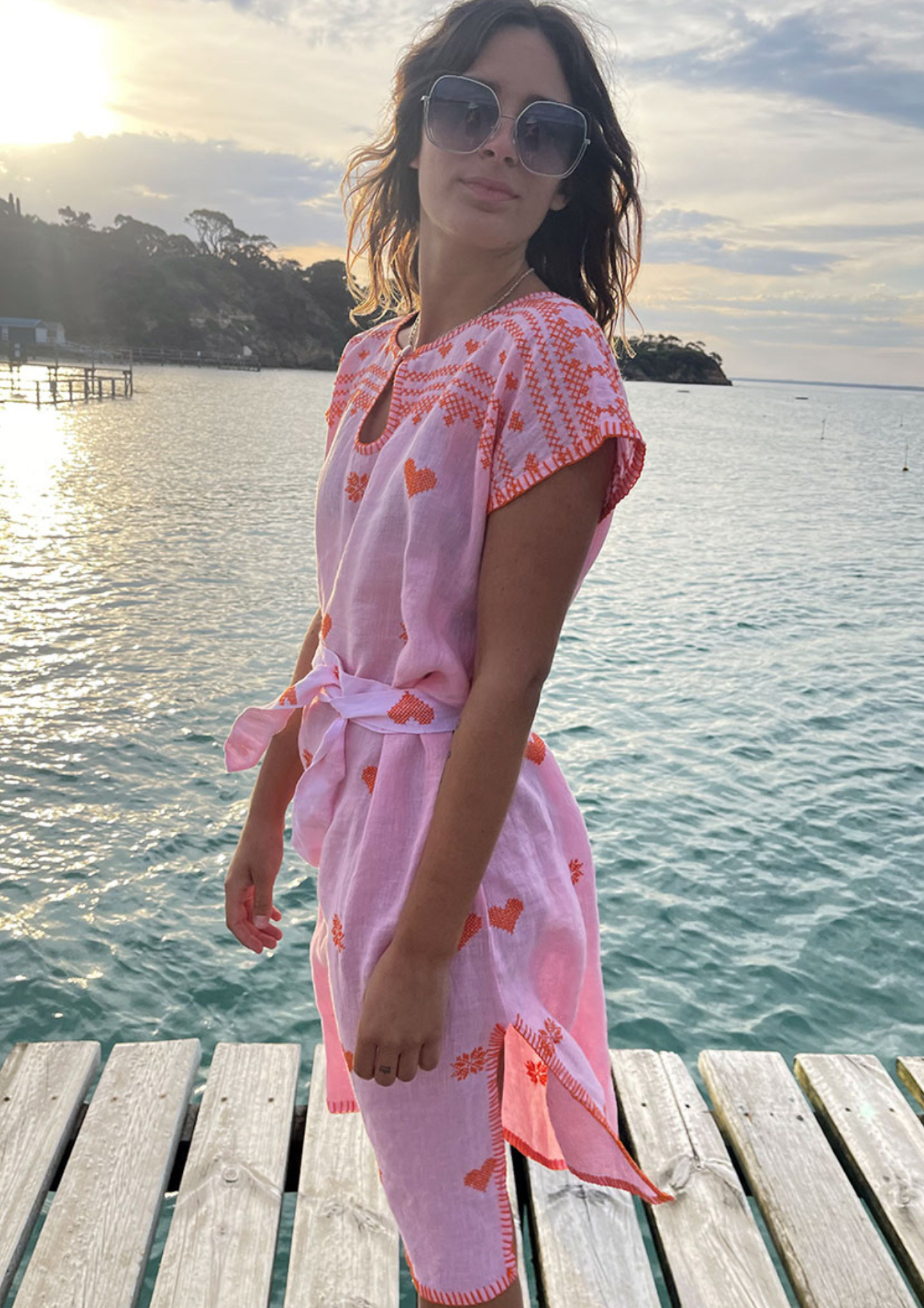 Sophie Moran - Kaftan Dress - Lilac/Orange