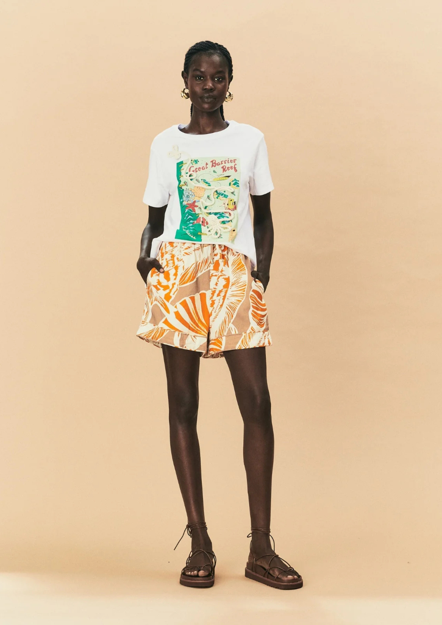La Maise Cannes Shorts - Seashell Print