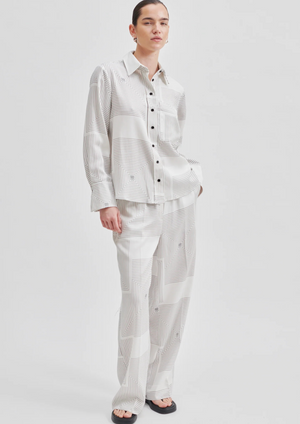 Second Female - Tierra Vaporous Graphic Trousers - White