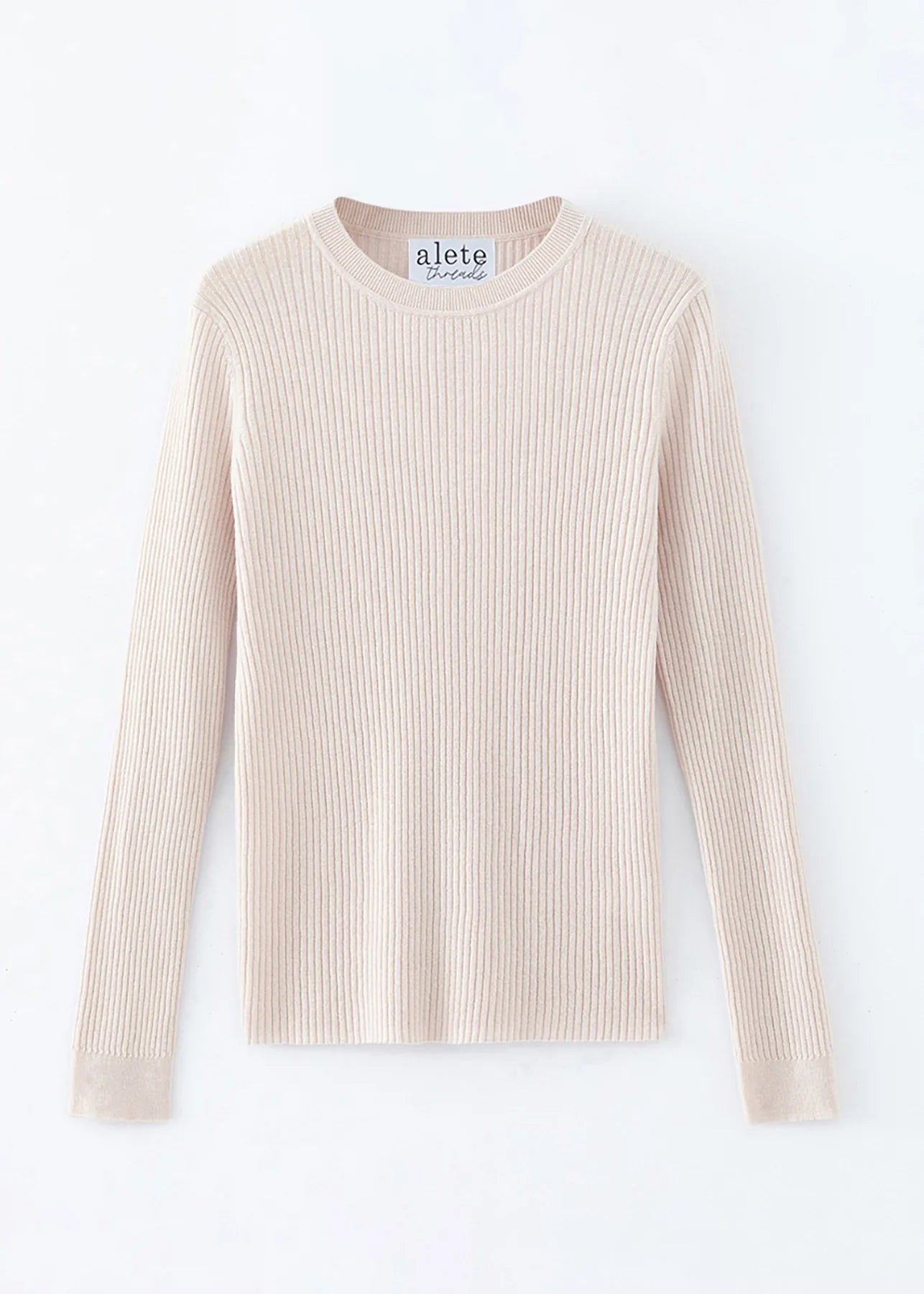 Alete Threads - Vespa Ribbed Long Sleeve Crew - Chalk