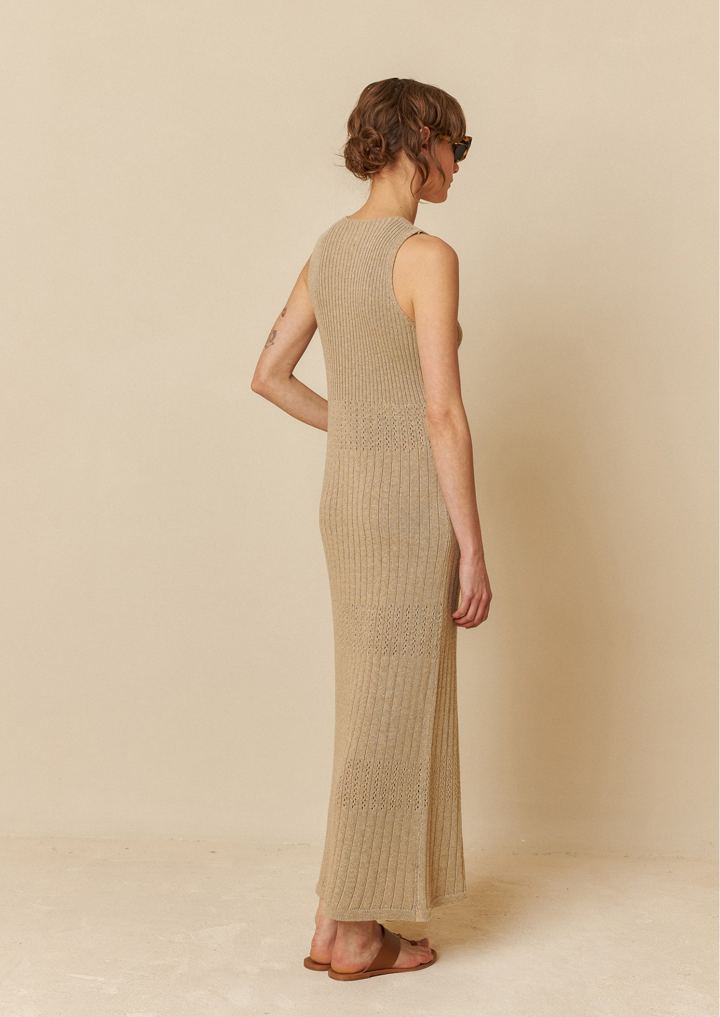 Indi & Cold Lino Ribbed Knit Dress