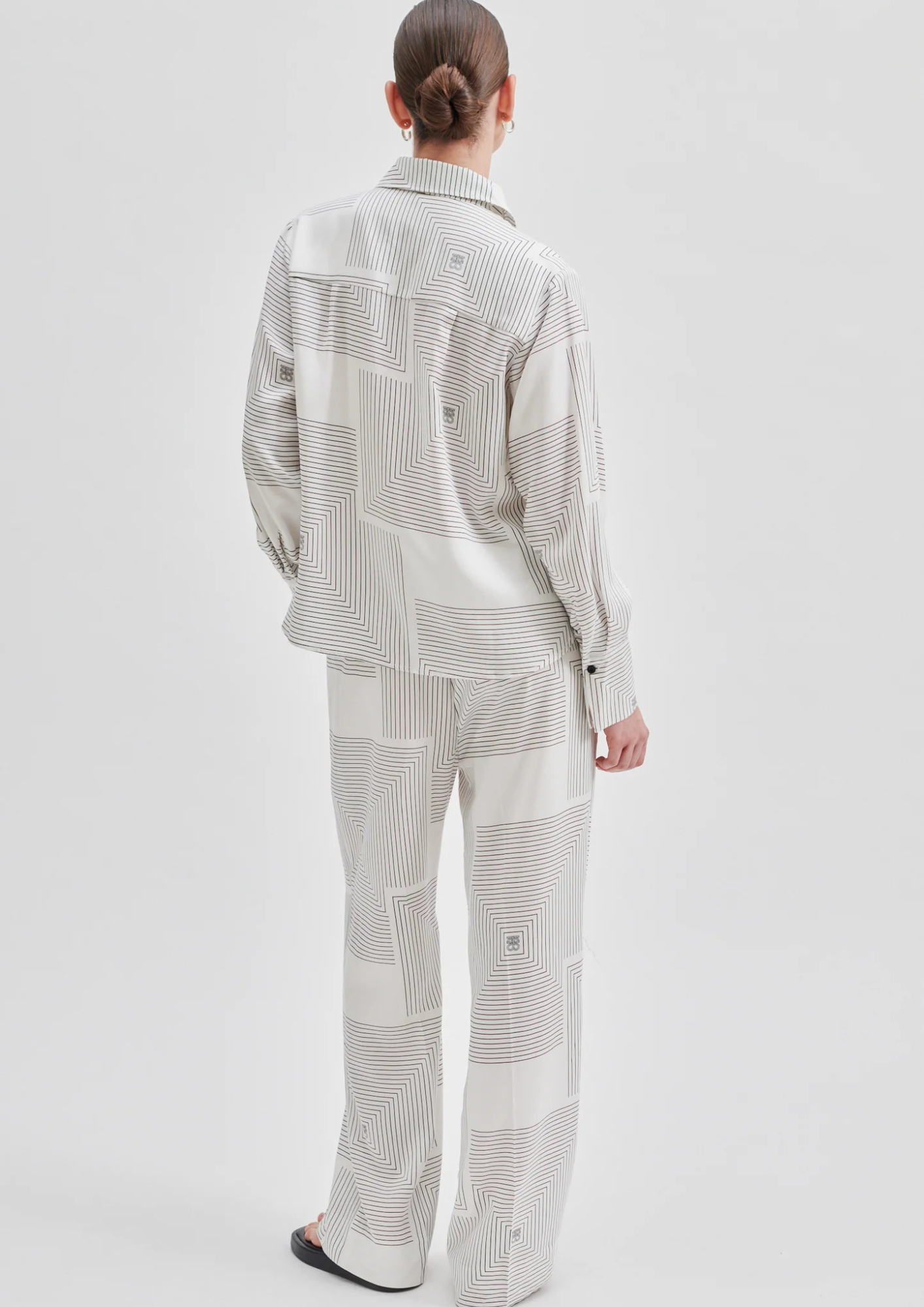 Second Female - Tierra Vaporous Graphic Trousers - White