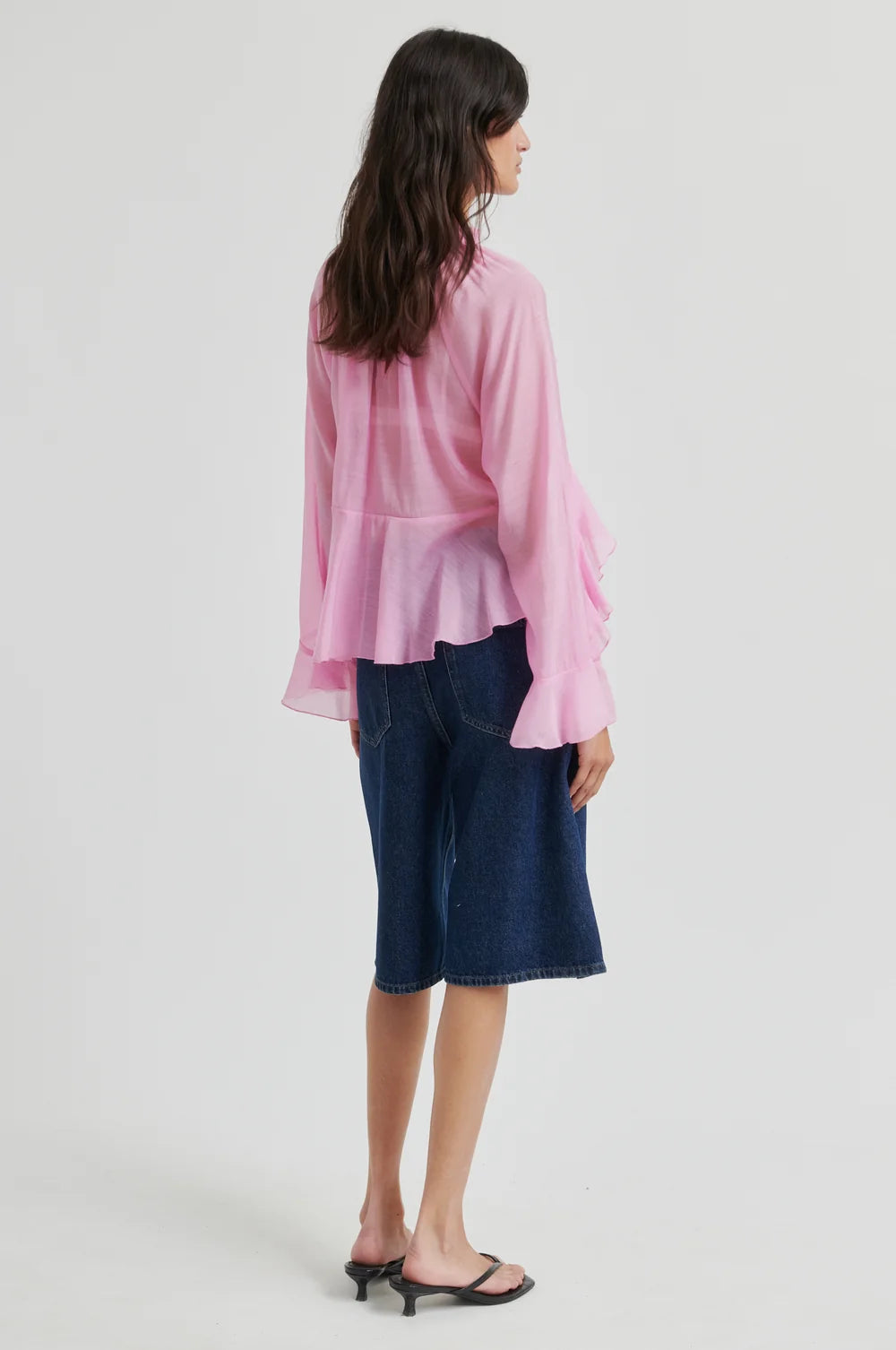 Second Female Naje Frill Blouse lilac Chiffon