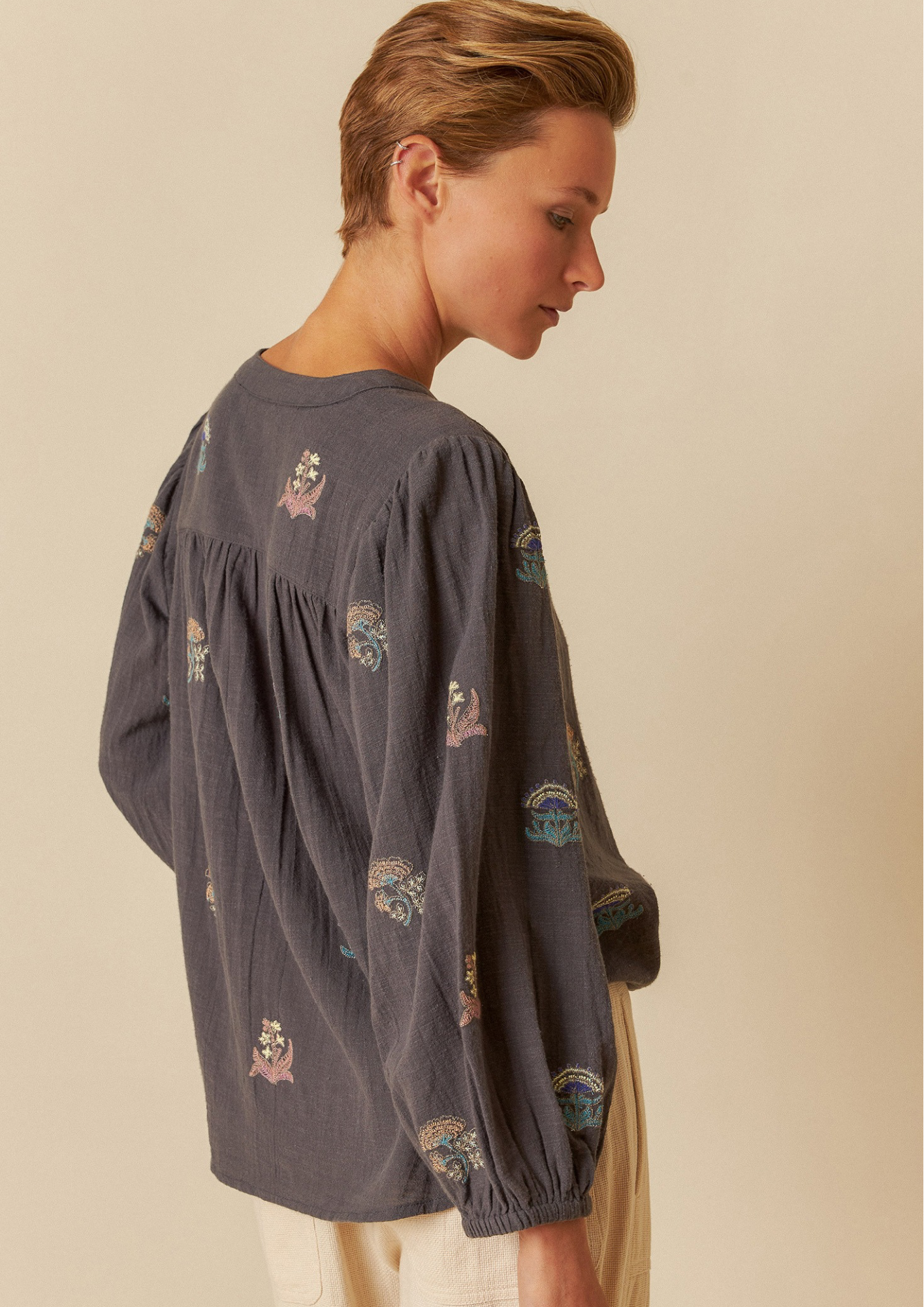 Indi & Cold Multi-Color Embroidered Shirt
