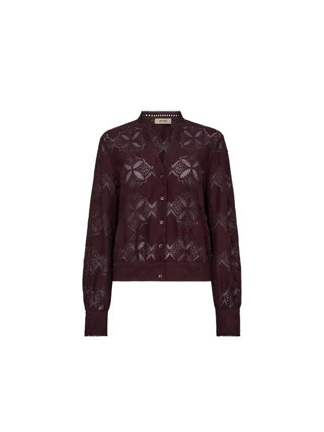 Mos Mosh - Monia Yen Lace Shirt - Fudge
