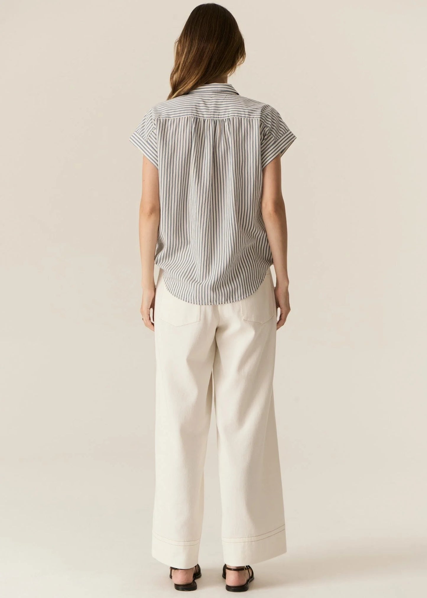 POL Carsen Crop Pant - Ecru