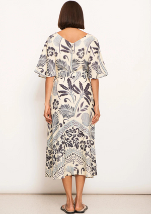 POL - Paradise Palm Print Dress