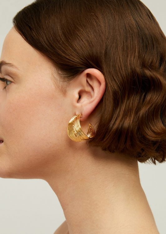 Gas Bijoux Creole Wave Earrings