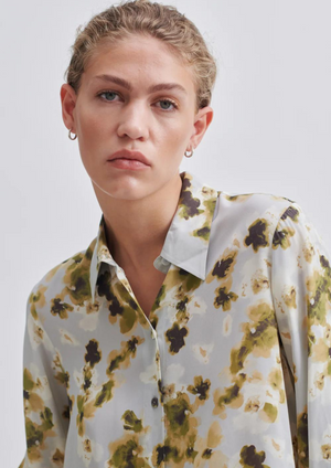 Second Female Andra Printed Shirt - Ashley Blue