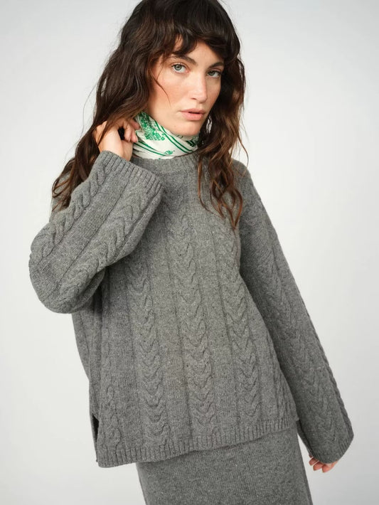 Mos Mosh - Bryndis Crewneck Knit - Mockingbird