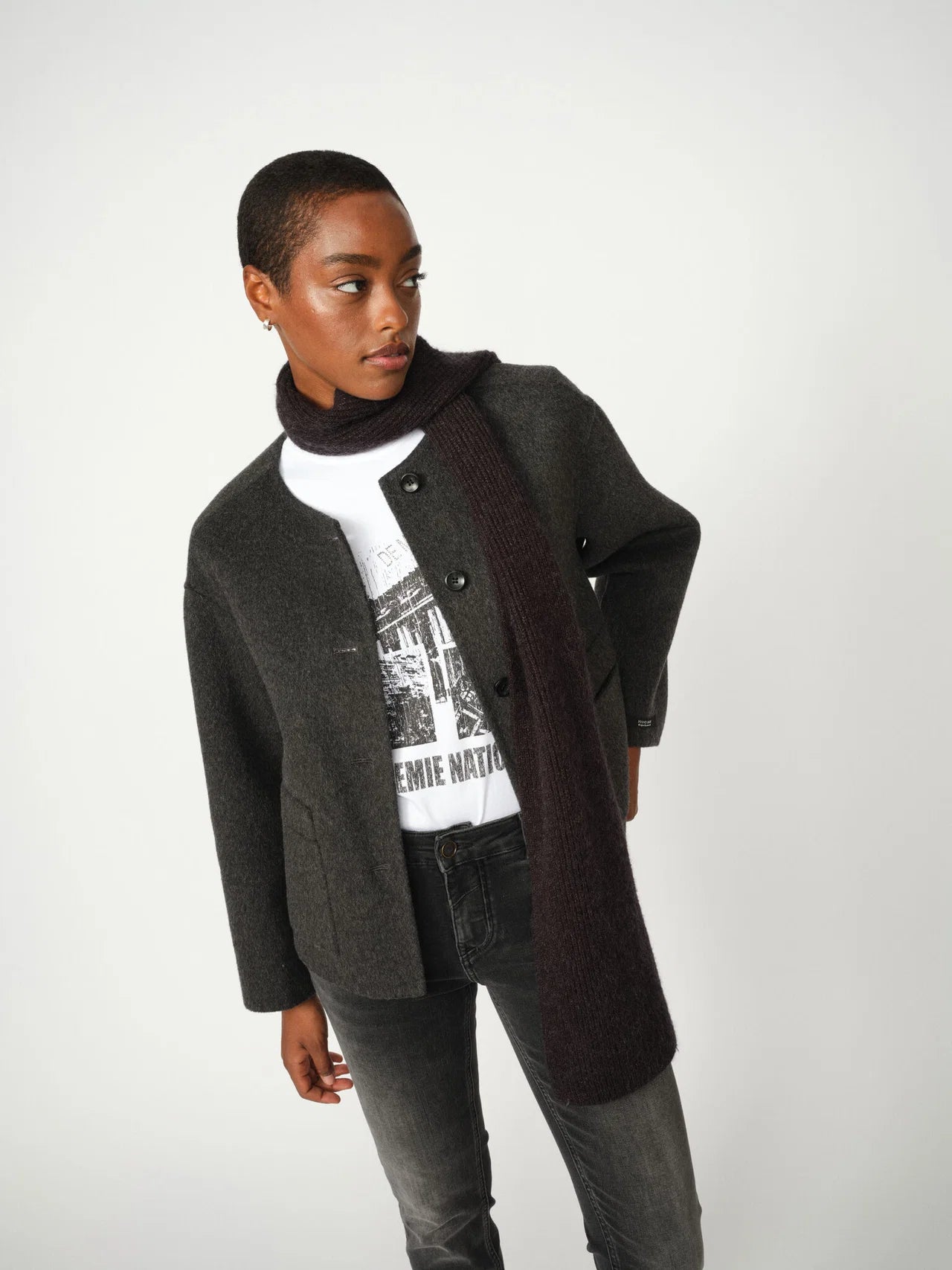 Mos Moss MMMaria Loisa Wool Jacket - Phantom