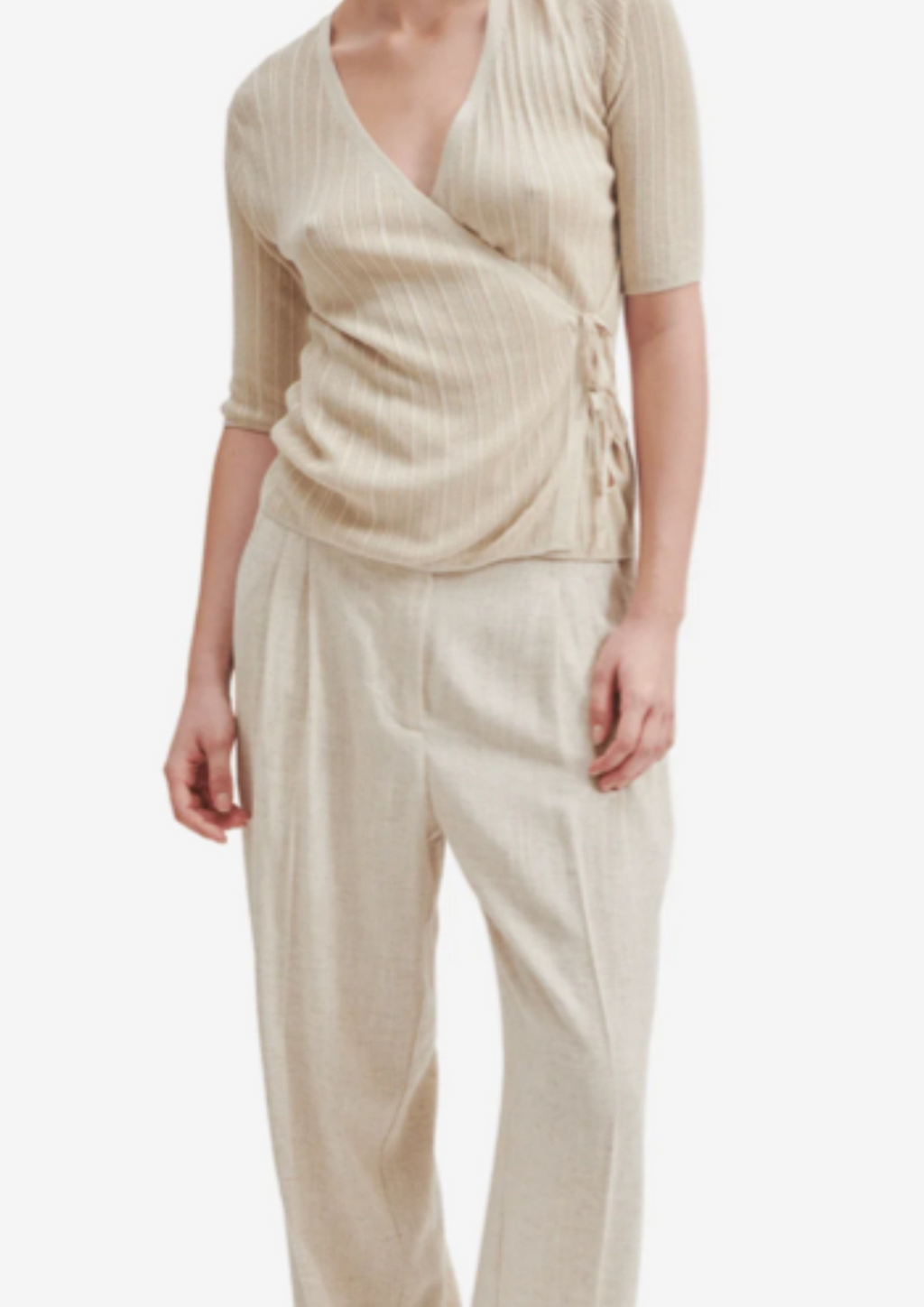 Second Female - Linoraw Linen Pant Vintage Khaki