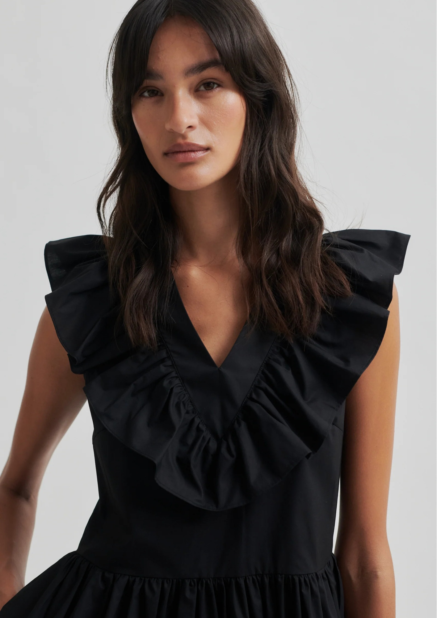 Second Female Zana Ruffle Detail Dress - Black