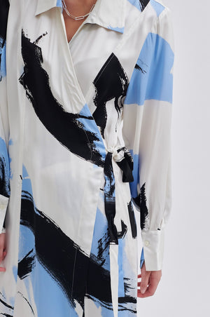 Second Female Graphic Print Wrap Dress - Open Air