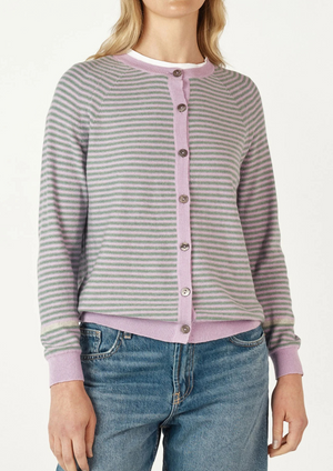 Zaket & Plover - ZP7148 Lilac Stripe Cardigan