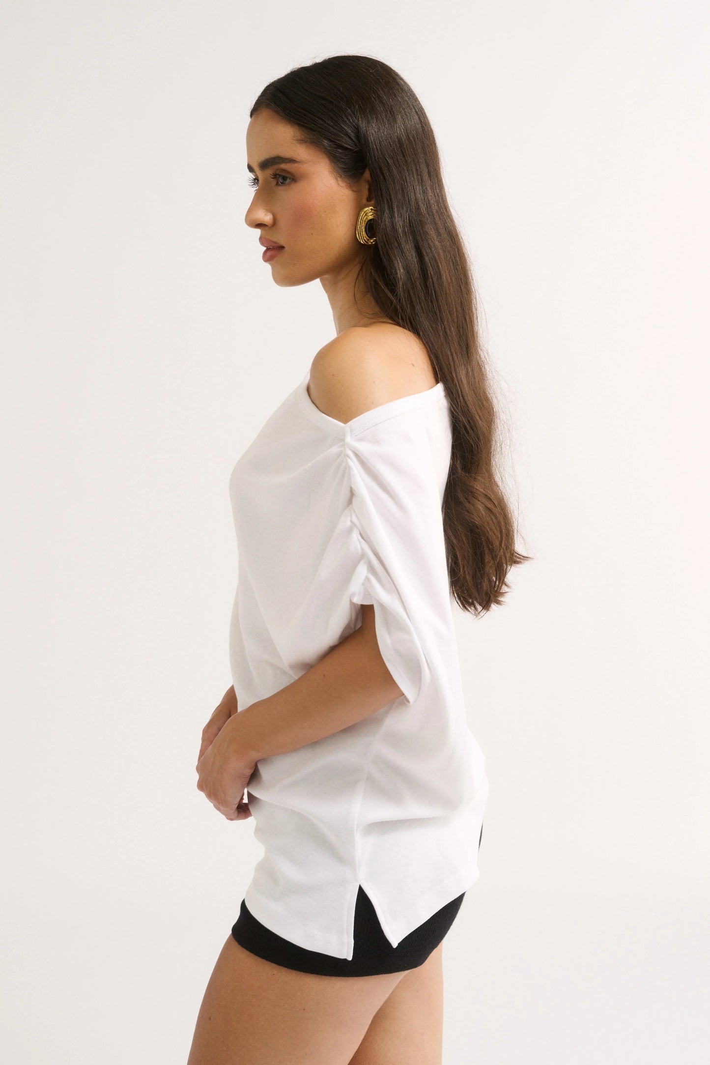 Estelle Off Shoulder T-shirt - White