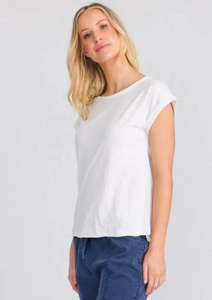 Robb & Lulu - Santa Barbara Round Neck Tee White