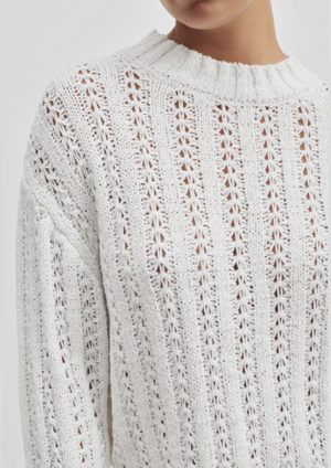 Second Female - Shefali Knit O-Neck White