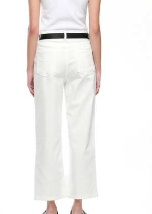 Jacandmooki - Essential Crop Wide Leg Jeans - off white