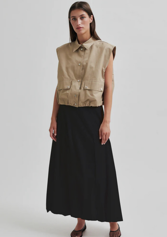 Second Female Viktoria Midi Balloon Skirt - Black