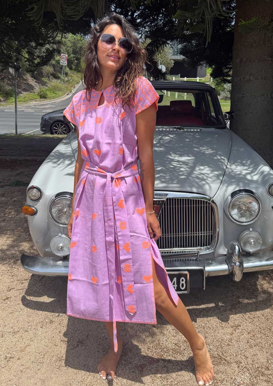 Sophie Moran - Kaftan Dress - Lilac/Orange