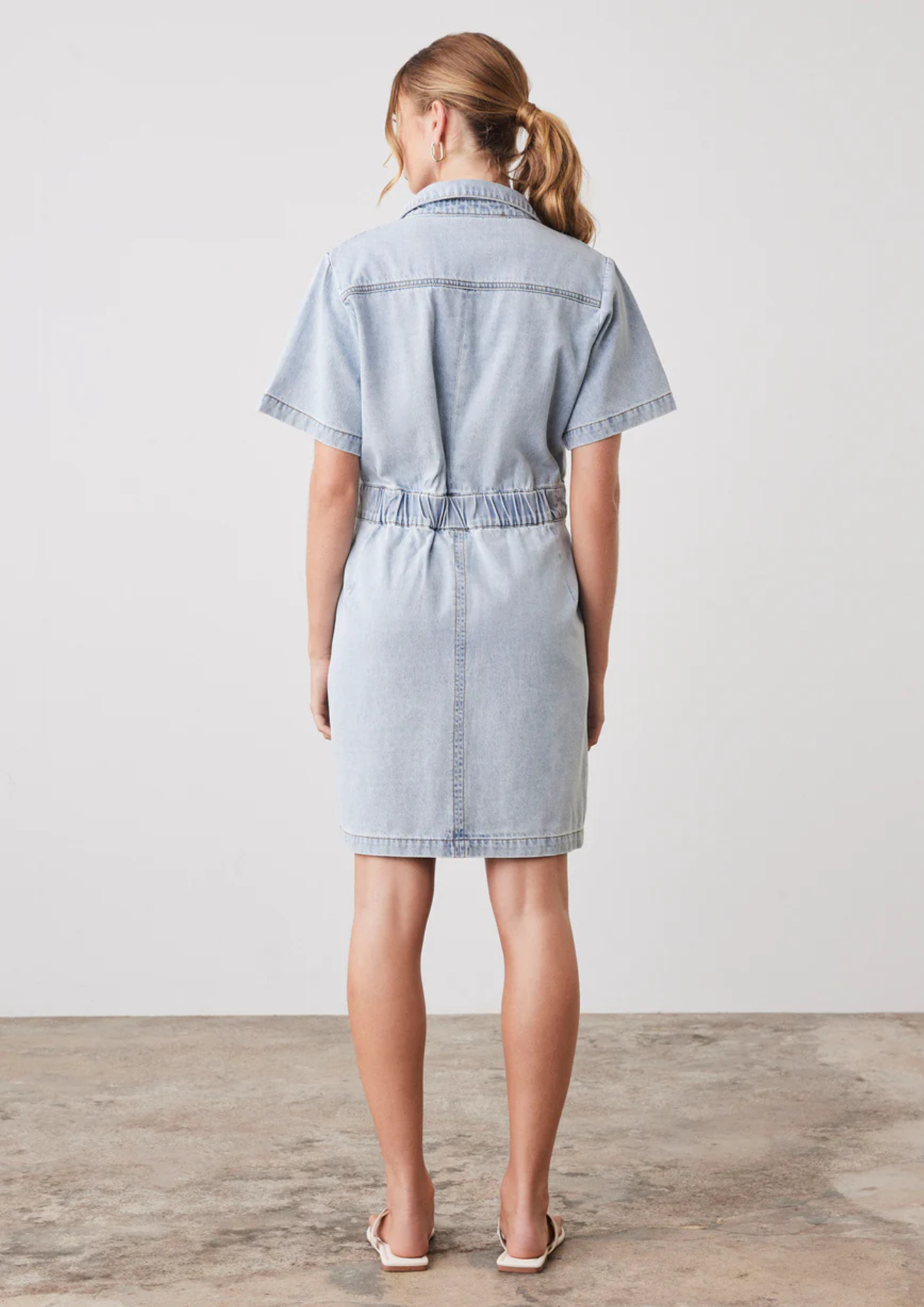Esmaee Riptide Denim Dress - Light Blue Denim