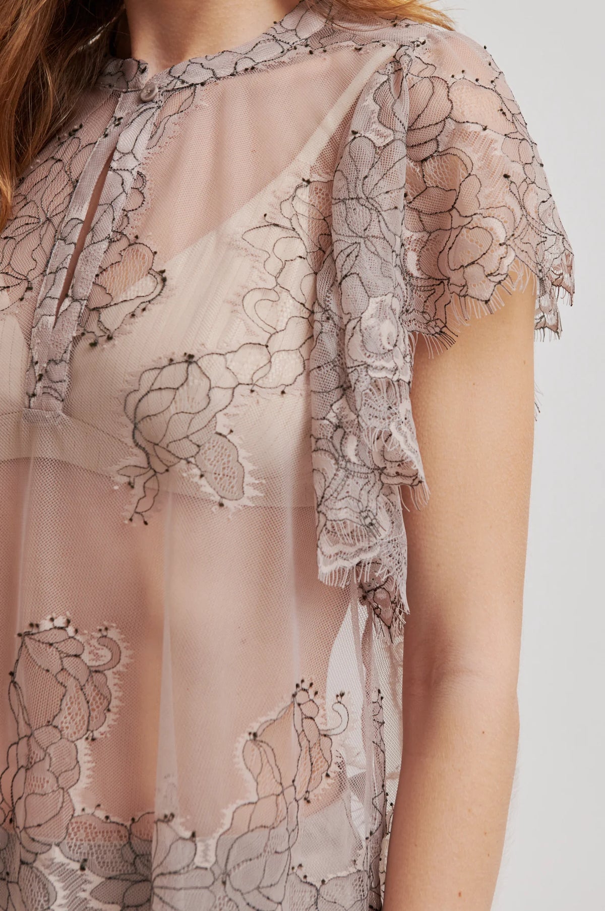 Second Female Savoya Lace blouse Plaza Taupe