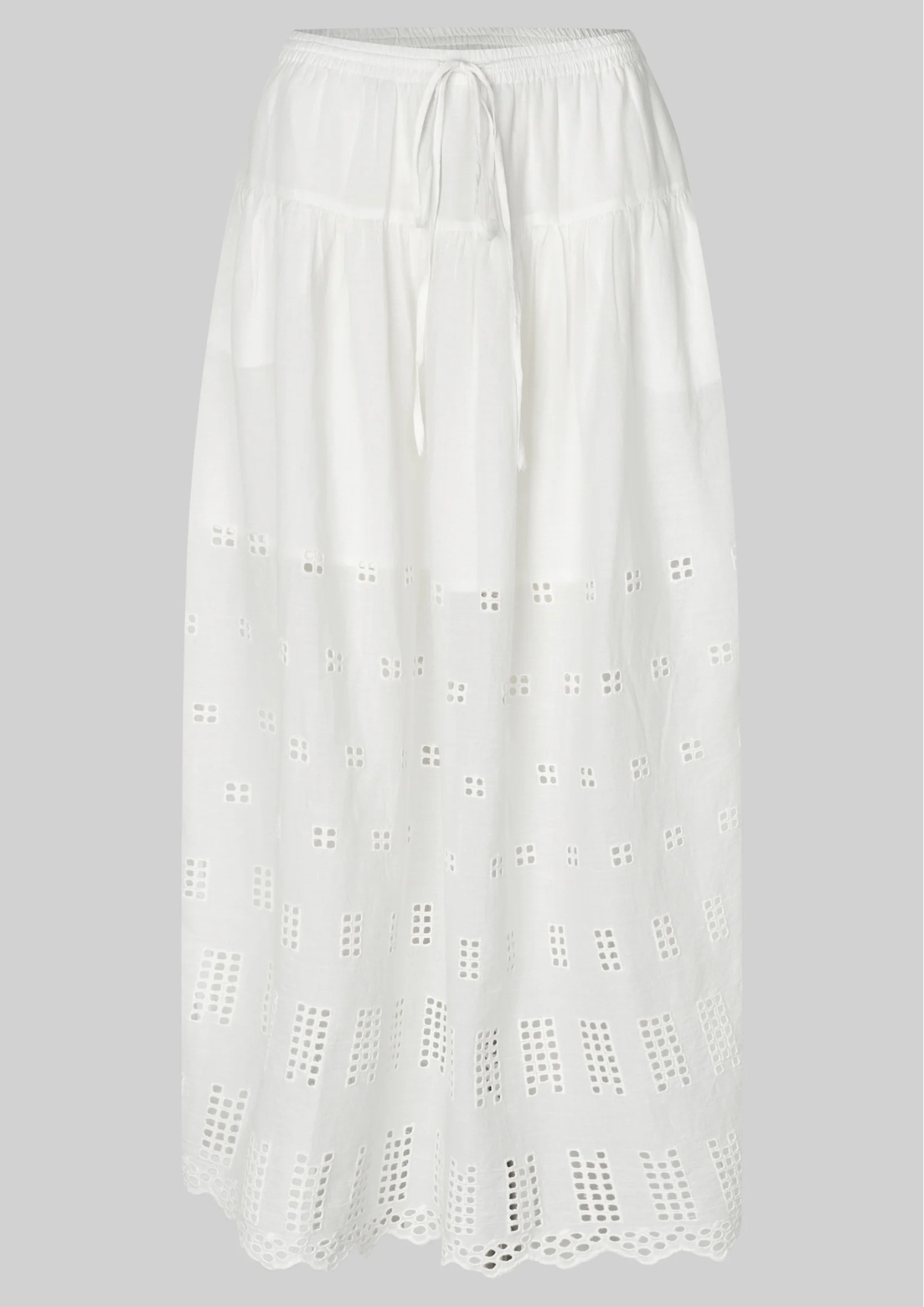 Second Female Elenore Broderie Skirt - White Alyssum