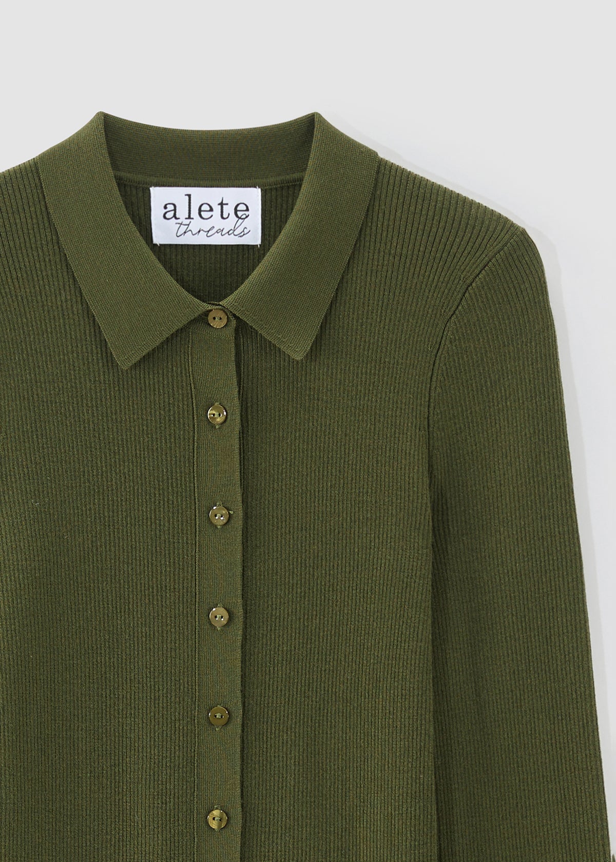 Alete Threads - Lulu Ribbed Cardigan - Olive