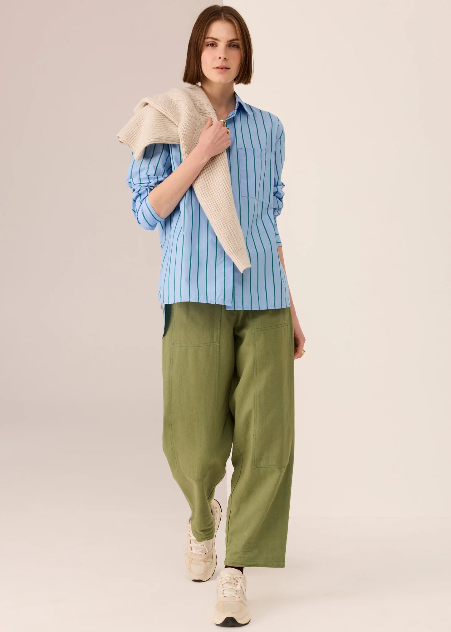 POL- Bronel Barrel Pant - Green