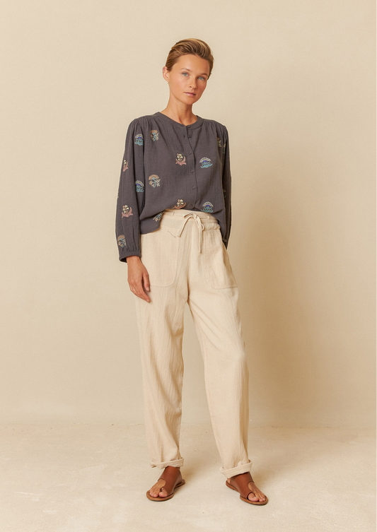 Indi & Cold Multi-Color Embroidered Shirt