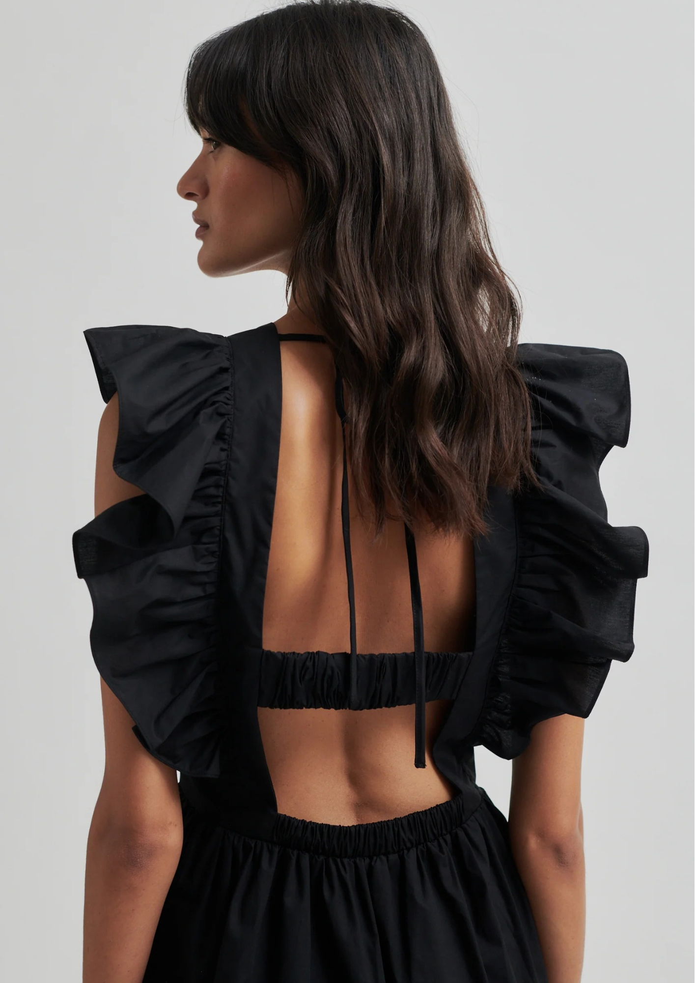 Second Female Zana Ruffle Detail Dress - Black