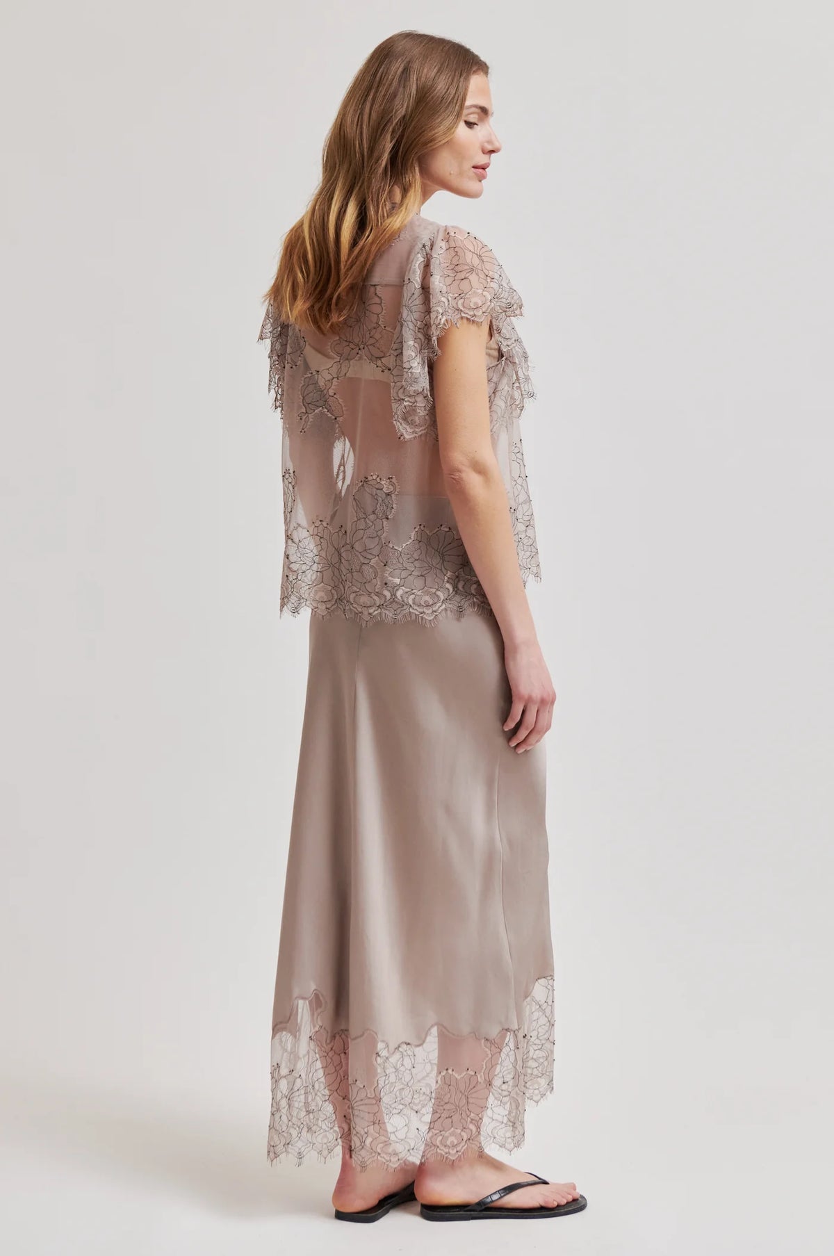 Second Female Savoya Lace blouse Plaza Taupe