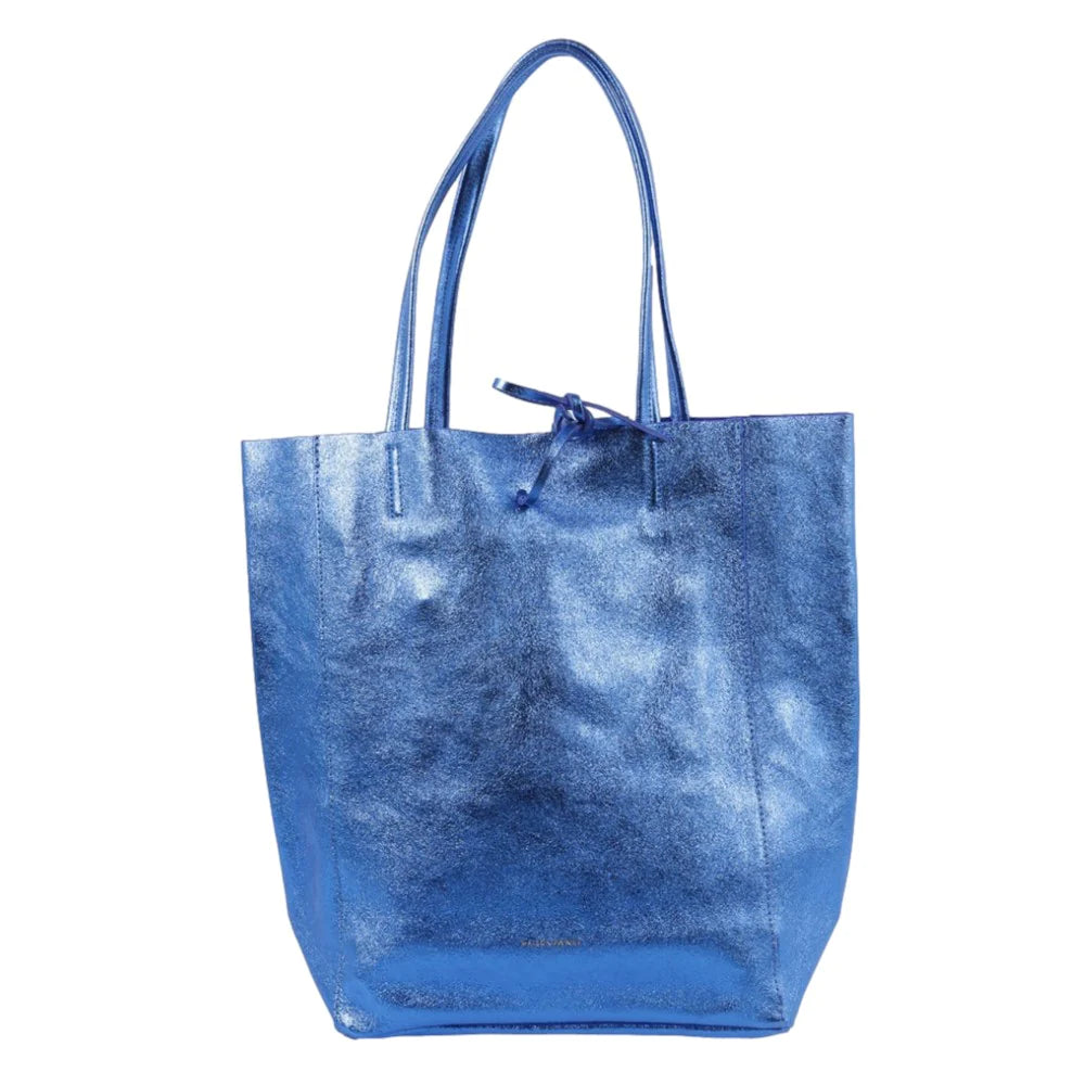 Maison Fanli - Large Tote Bag Metallic Electric Blue