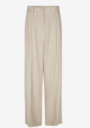 Second Female - Linoraw Linen Pant Vintage Khaki