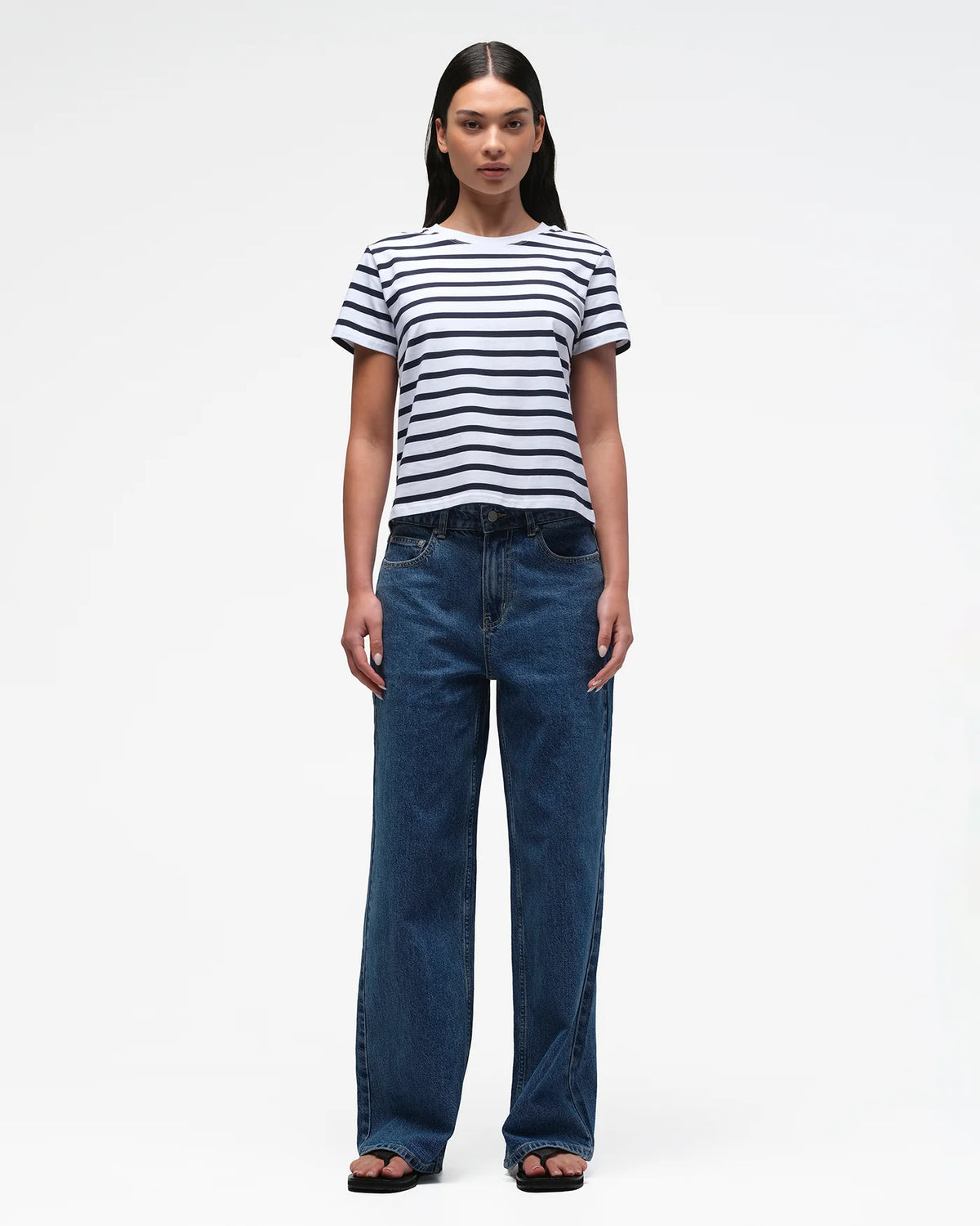 JACANDMOOKI - Alexa TShirt - Navy Stripe