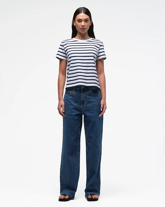 JACANDMOOKI - Alexa TShirt - Navy Stripe